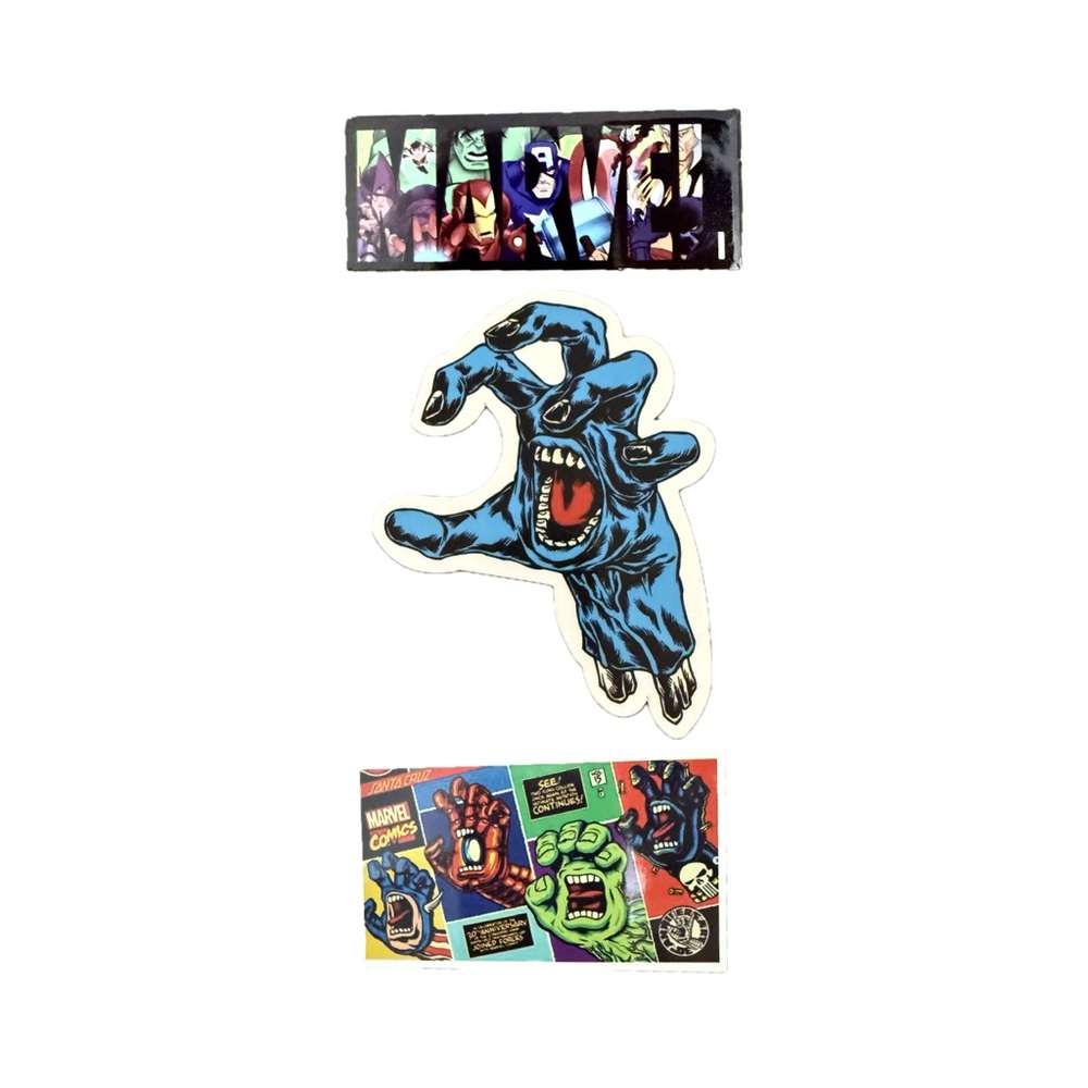 Urban Skateboarding Stickers MARVEL Logos - Set of 3